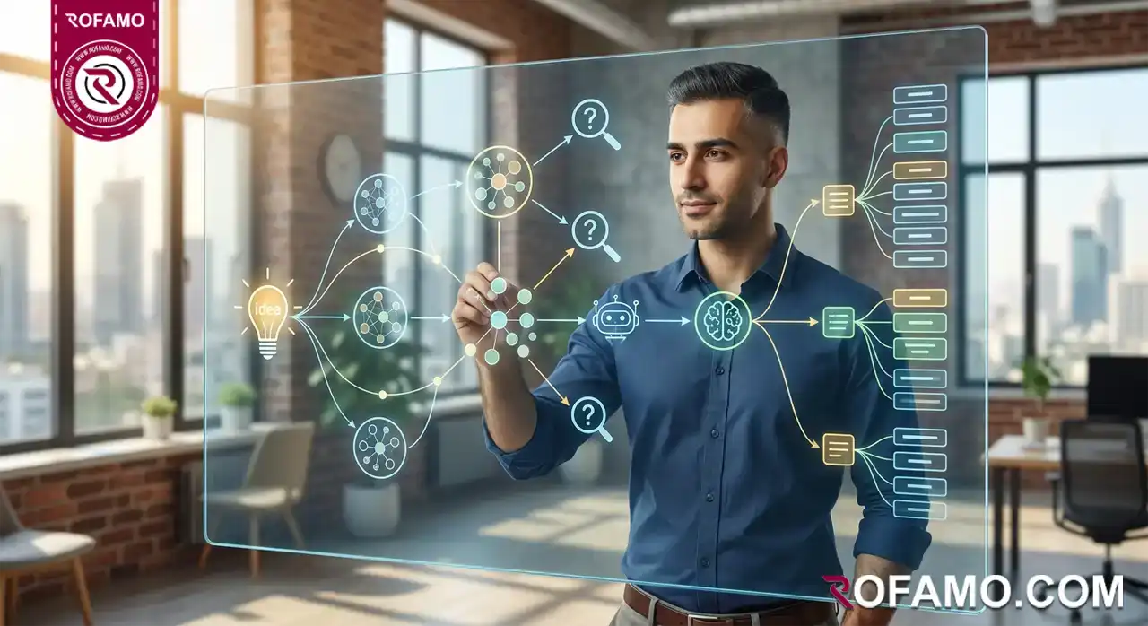 نمودار تحقیق کلمات کلیدی در ۲۰۲۶ با تمرکز بر مفهوم، نیت کاربر و AI Overviews
